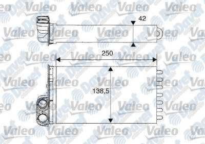 VALEO 812234 Kalorifer Radyatoru Citroen C2 1.1 1.4 1.6 09/03-> C3 1.4 16v 1.4hdi Peugeot P1007 1.4 16v 05->  ####